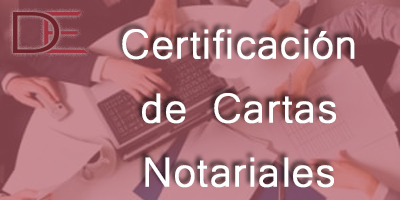 Certificación de Cartas Notariales